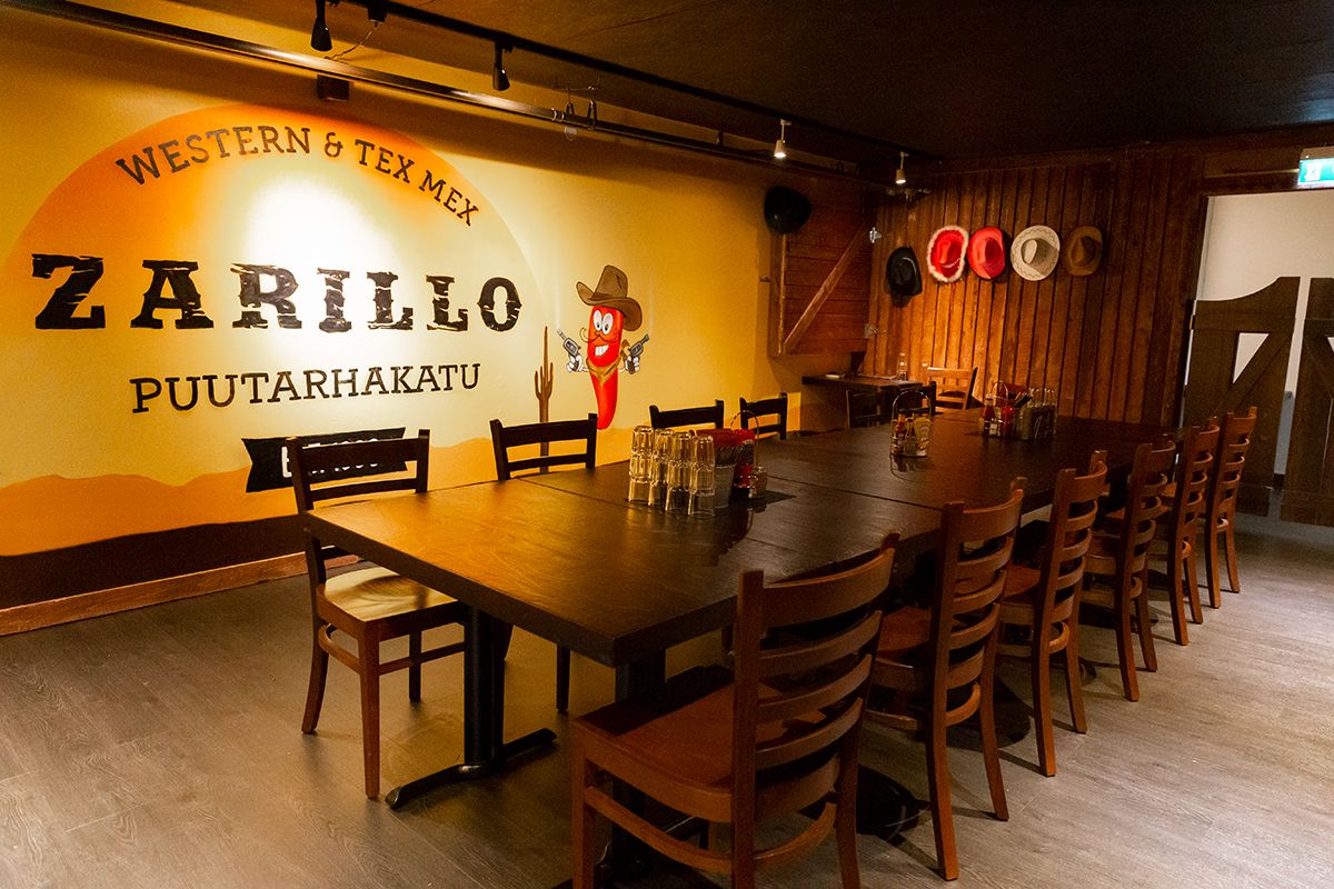Zarillo Puutarhakatu Ravintola Tampere keskusta kabinetti